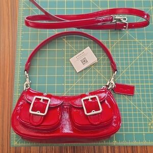 Red, Ashton Baguette Coach bag